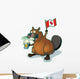 Cartoon Beaver with Beer Wall Decal