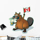 Cartoon Beaver with Beer Wall Decal