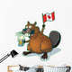 Cartoon Beaver with Beer Wall Decal