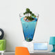 Tropical Island Glass Wall Decal