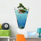 Tropical Island Glass Wall Decal