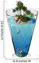 Tropical Island Glass Wall Decal