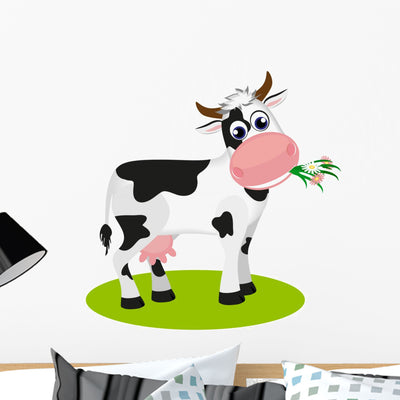 Cute Black and White Wall Decal shown on a wall