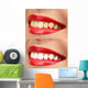 Women Smile with Teeth - Red Lipstick Wall Decal