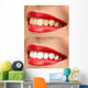 Women Smile with Teeth - Red Lipstick Wall Decal