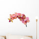 Pink and Orange Orchid Wall Decal