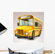 School Bus Vector Illustration Wall Decal