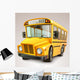 School Bus Vector Illustration Wall Decal