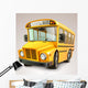 School Bus Vector Illustration Wall Decal