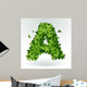 Letter Green Leaves Summer Wall Decal