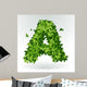 Letter Green Leaves Summer Wall Decal
