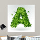 Letter Green Leaves Summer Wall Decal