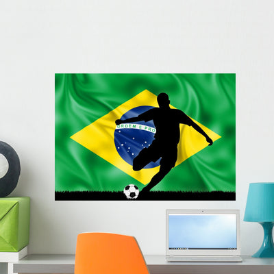 Brazil 2014 Wall Decal shown on a wall