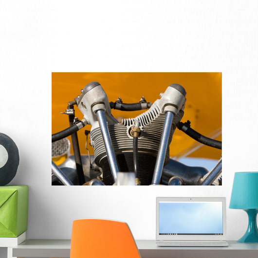 Engine Parts Vintage Airplane Wall Decal