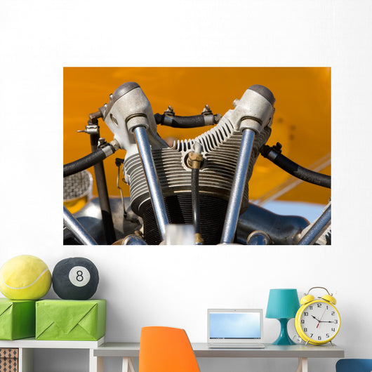 Engine Parts Vintage Airplane Wall Decal