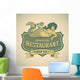 Mermaid Seafood Restaurant Label Wall Decal