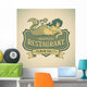 Mermaid Seafood Restaurant Label Wall Decal