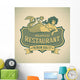 Mermaid Seafood Restaurant Label Wall Decal