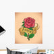Old-school Rose Amore Wall Decal