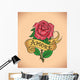 Old-school Rose Amore Wall Decal