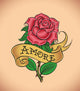 Old-school Rose Amore Wall Decal