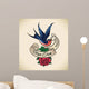 Swallow and Rose Old-school Wall Decal