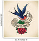 Swallow and Rose Old-school Wall Decal