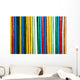 Colorful Bamboo Fence up Wall Decal