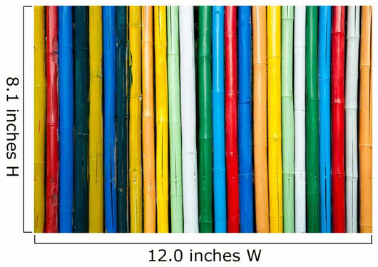 Colorful Bamboo Fence up Wall Decal