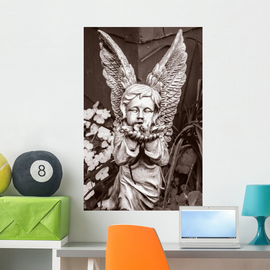 Black and White Stone Wall Decal
