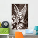 Black and White Stone Wall Decal