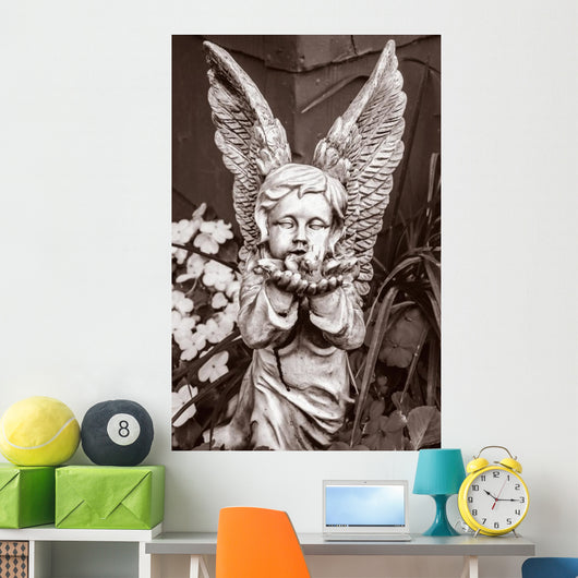 Black and White Stone Wall Decal