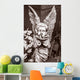 Black and White Stone Wall Decal