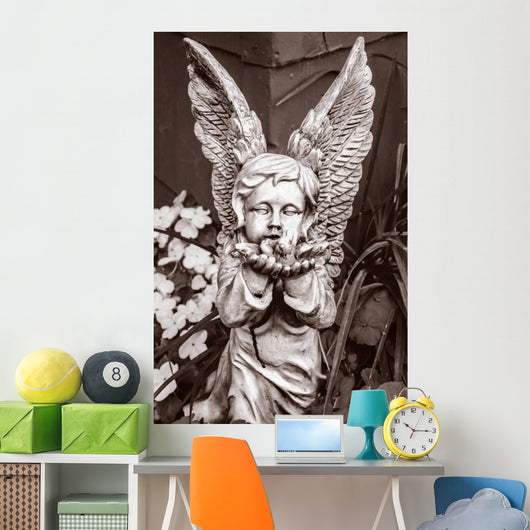 Black and White Stone Wall Decal