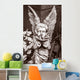 Black and White Stone Wall Decal