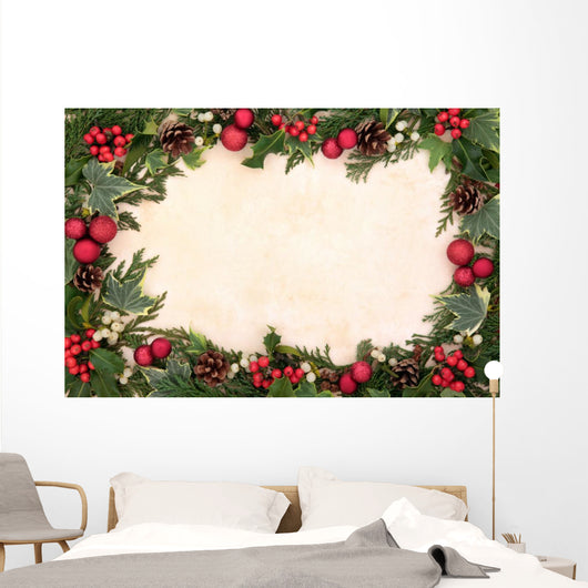 Traditional Christmas Border Wall Decal