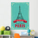 Eiffel Tower for Retro Wall Decal
