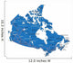 Political Map Canada Wall Decal