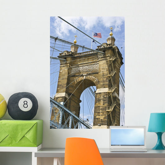 Roebling Suspension Bridge Cincinnati Wall Decal