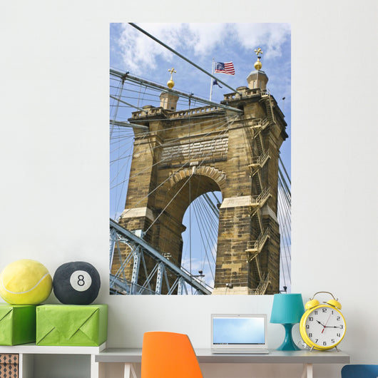 Roebling Suspension Bridge Cincinnati Wall Decal