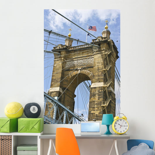 Roebling Suspension Bridge Cincinnati Wall Decal