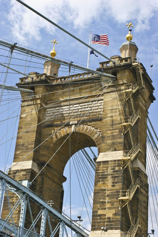 Roebling Suspension Bridge Cincinnati Wall Decal