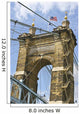 Roebling Suspension Bridge Cincinnati Wall Decal
