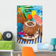 Iced Coffee Served Coconut Wall Decal