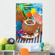 Iced Coffee Served Coconut Wall Decal