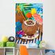 Iced Coffee Served Coconut Wall Decal