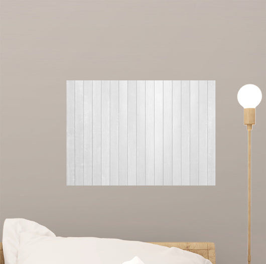 White Wood Texture Wall Decal