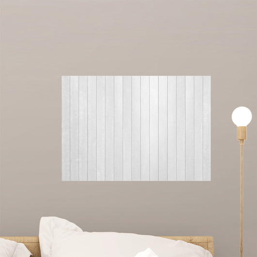White Wood Texture Wall Decal