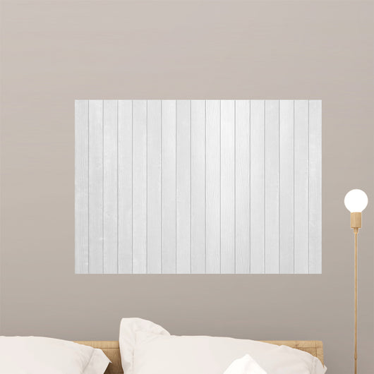 White Wood Texture Wall Decal