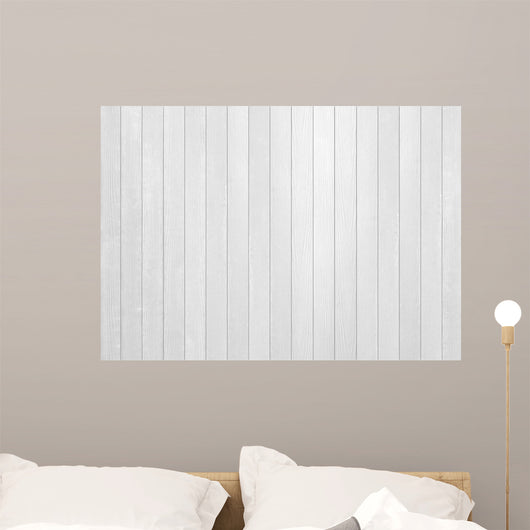 White Wood Texture Wall Decal